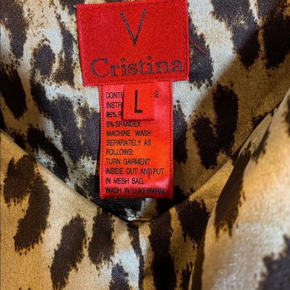 Christina V Leopard Print Mini dress or party top - Picture 6 of 13